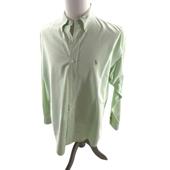 Polo Ralph Lauren Other - Polo Ralph Lauren Blake Green Cotton Oxford Button Down Shirt Mens Large Vintage